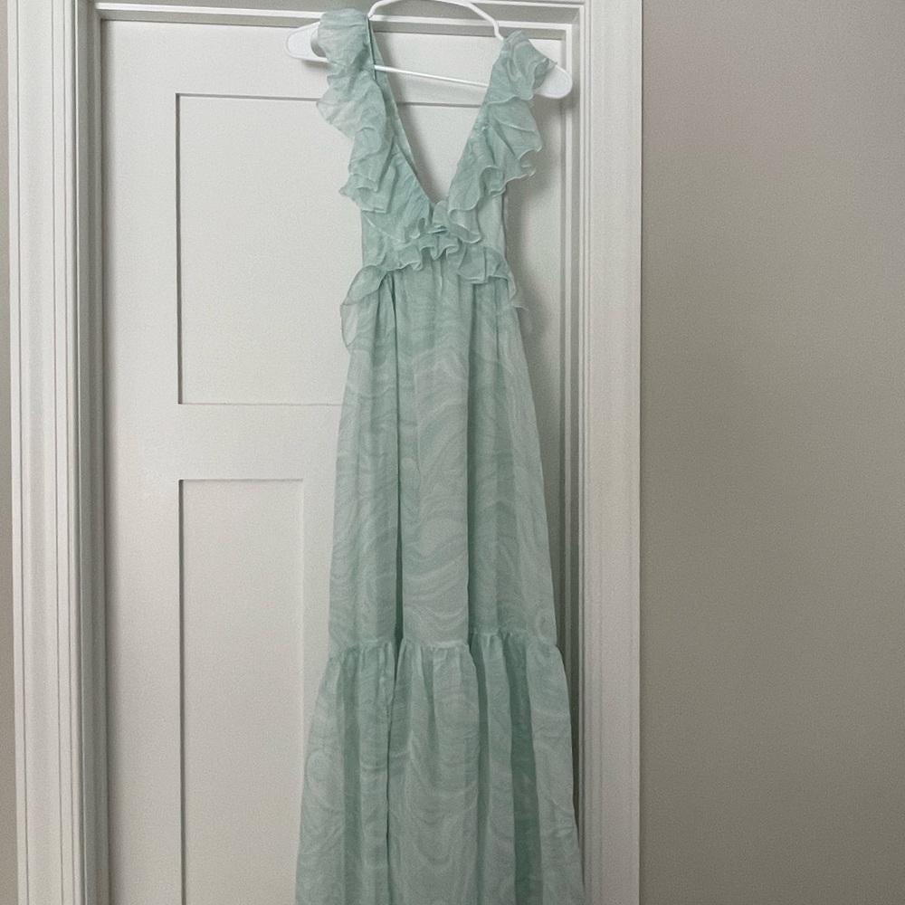 Abercrombie & Fitch Light Green Maxi Dress